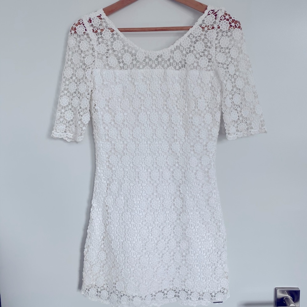 Abercrombie and Fitch white lace dress